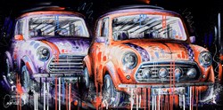 Kiss Chase VI by Samantha Ellis - Original Painting on Box Canvas sized 24x48 inches. Available from Whitewall Galleries